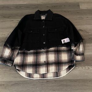 SO Black Denim Button-Up Shirt